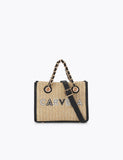 Carvela raffia beaded mini cross body bag, UK version
