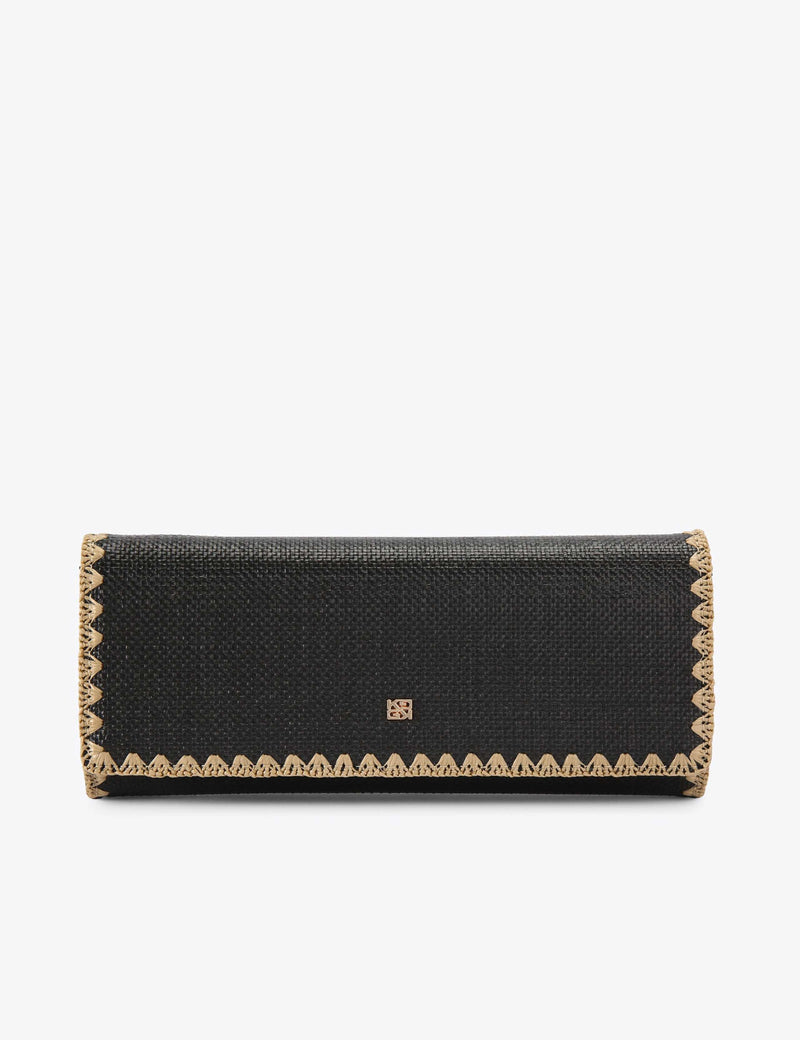 Kurt Geiger raffia chain strap clutch bag - British product