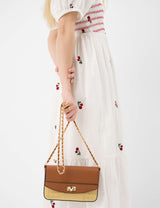 M&S Accessorize Raffia Chain Strap Cross Body Bag- Buy online at McGrocer