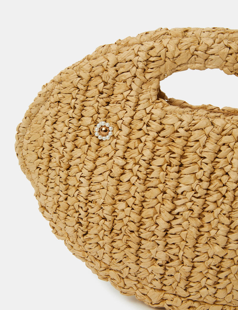 Accessorize raffia fish clutch bag, imported from the UK