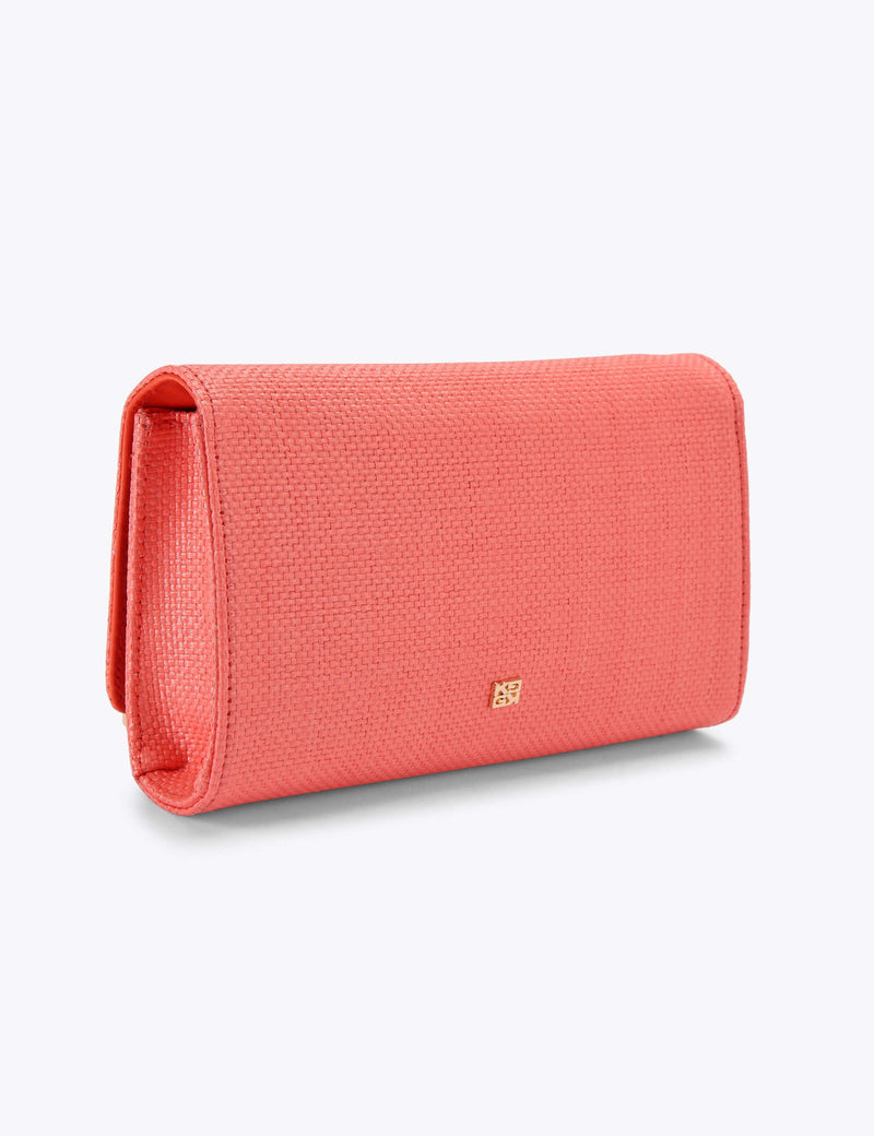 Kurt Geiger raffia floral clutch bag - British product