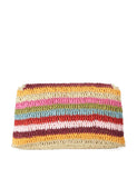 Dune London raffia striped chain strap clutch bag, UK version