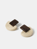 M&S Raffia stud earrings (British brand)