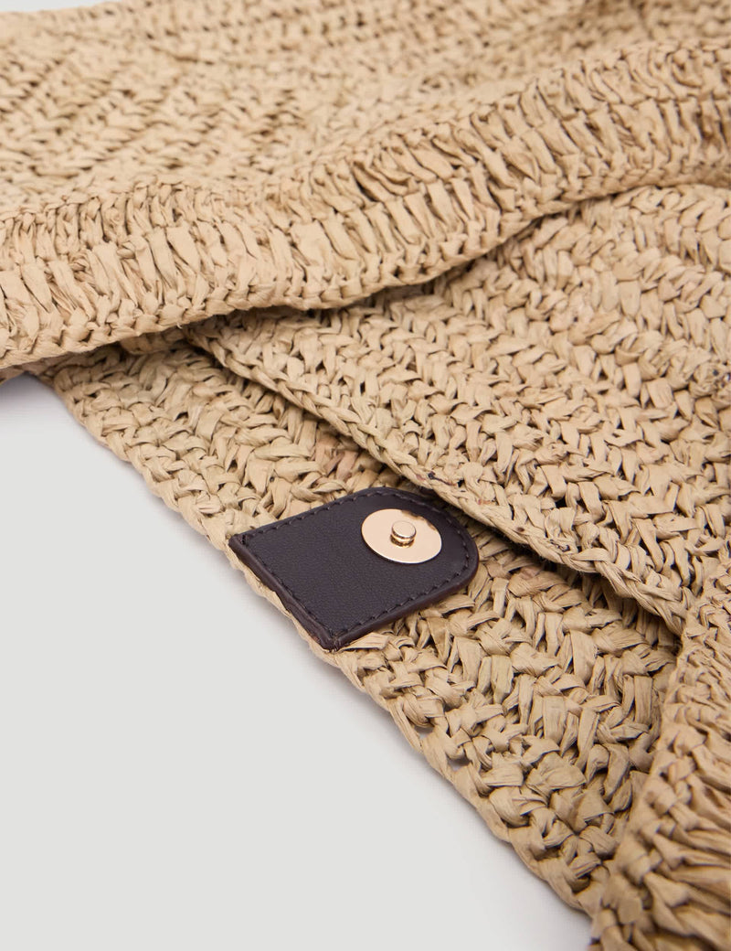 Hush raffia tote bag oversized, UK version