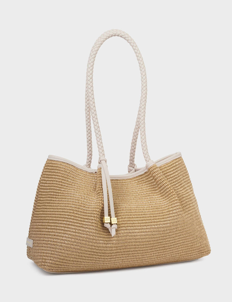 Katie Loxton raffia woven shoulder tote bag - British product
