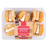 Raspberry butterfly cakes, a traditional British bake, UK version