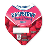 Raspberry flavoured thick and creamy yogurt (British brand)