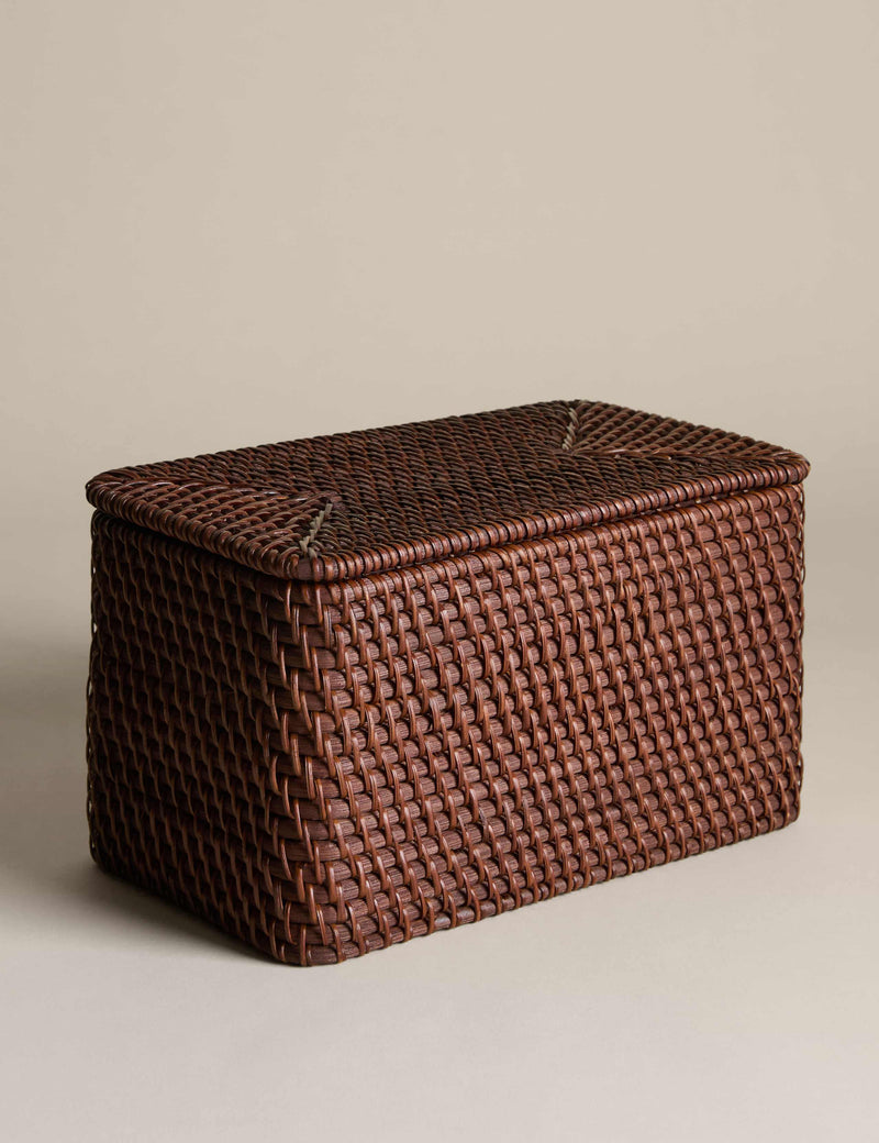 Rattan rectangular storage box 30cm - British product