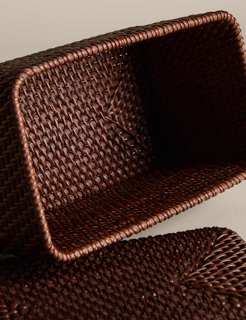 Rattan rectangular storage box 30cm - British product