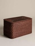 Rattan rectangular storage box 30cm - British product