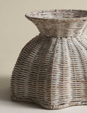 Rattan scallop footed bowl for home decor (British brand)