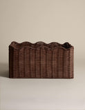 Rattan scallop rectangular basket 40x30x20cm, UK version