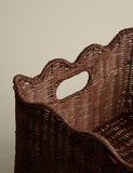 Rattan scallop rectangular basket 40x30x20cm, UK version