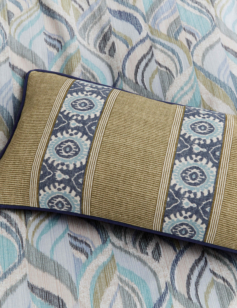 Bedeck of Belfast Rayanne woven cotton cushion 70cm - British product