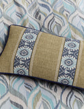 Bedeck of Belfast Rayanne woven cotton cushion 70cm - British product
