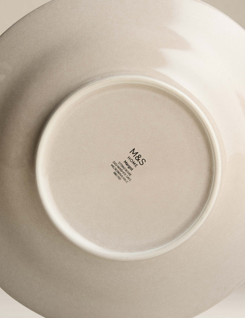 Reactive Striped stoneware pasta bowl 24.6 cm - British product