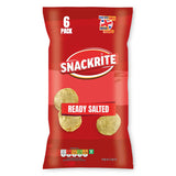Ready salted crisps, 6 pack snack - British product