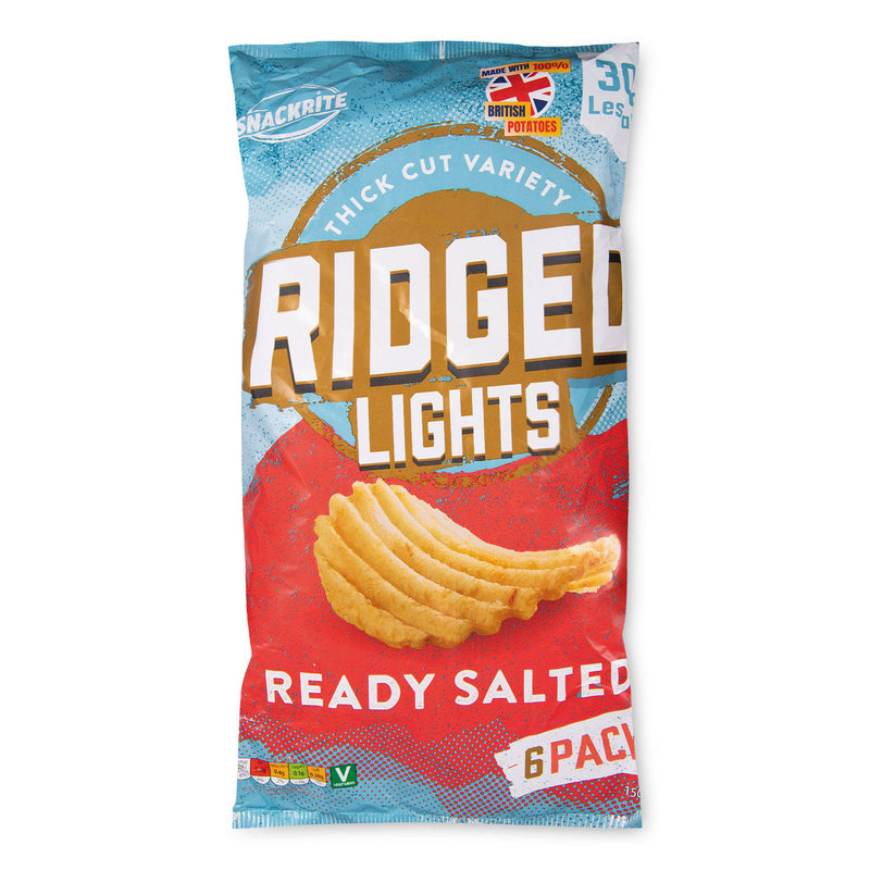 Ready salted ridged crisps 6 pack - British product