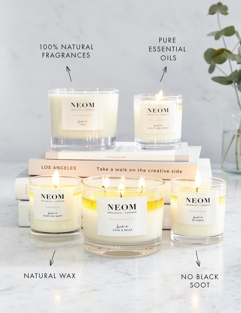 NEOM Real Luxury 3-wick candle 420g, imported from the UK