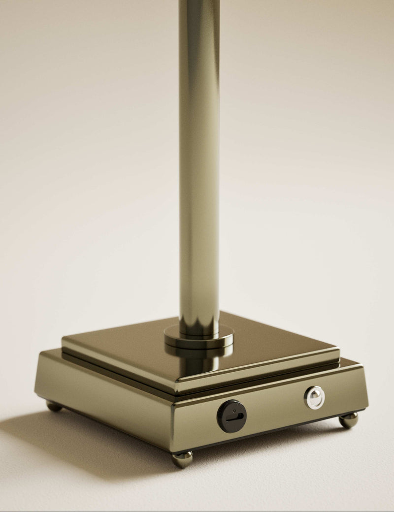 Rechargeable brass table lamp dimmable LED 46.3cm, imported from the UK