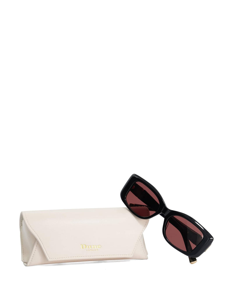 Dune London rectangle sunglasses gold tone detailing - British product