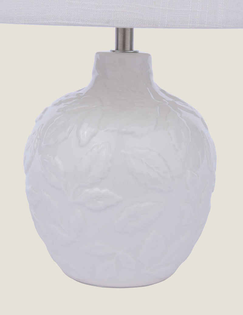 Laura Ashley Redhall ceramic leaf table lamp - British product