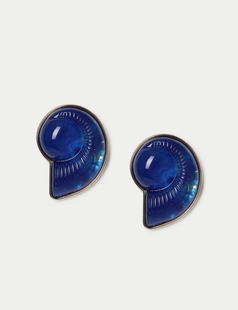 M&S resin oversized shell stud earrings, UK version