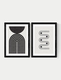 East End Prints retro monochrome twin set framed art, imported from the UK