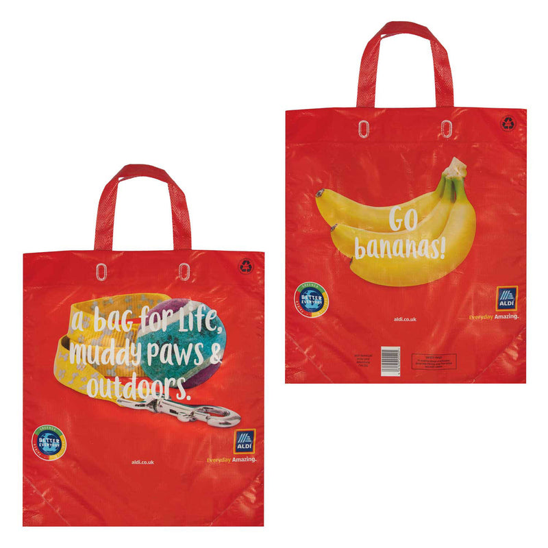 Strong lightweight reusable shopping bag (British brand)