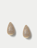 Autograph rhinestone teardrop earrings 24mm - British product