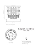 Laura Ashley Rhosill faceted glass pendant light, imported from the UK
