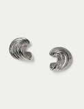 Ridge Swirl Stud Earrings 24mm zinc alloy, UK version