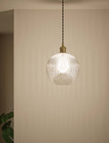 Ridged glass ceiling lamp shade 23.5cm (British brand)