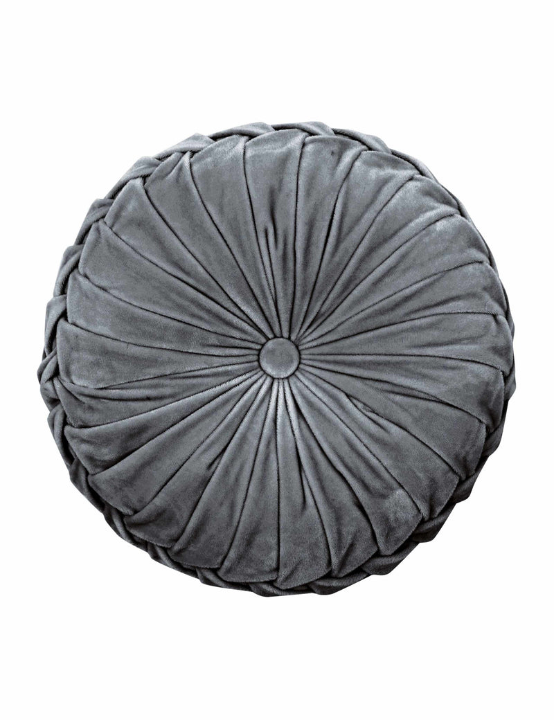Laura Ashley Rosanna velvet round pleated cushion, UK version
