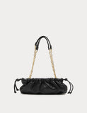 M&S ruched shoulder bag with gold chain strap, UK version