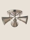 Laura Ashley Rufus 3-light plate ceiling spotlight, imported from the UK