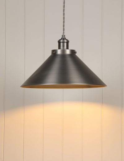M&S Laura Ashley Rufus Metal Cone Pendant Light- Buy online at McGrocer