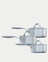 M&S S Series Stainless Steel Saucepan Set of 3- Buy online at McGrocer