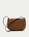 Per Una suede saddle shoulder bag - British product