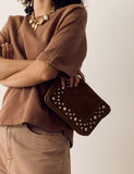 Per Una suede studded crossbody bag, UK version