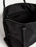 M&S top handle shoulder bag, wipe-clean fabric, roomy interior (British brand)