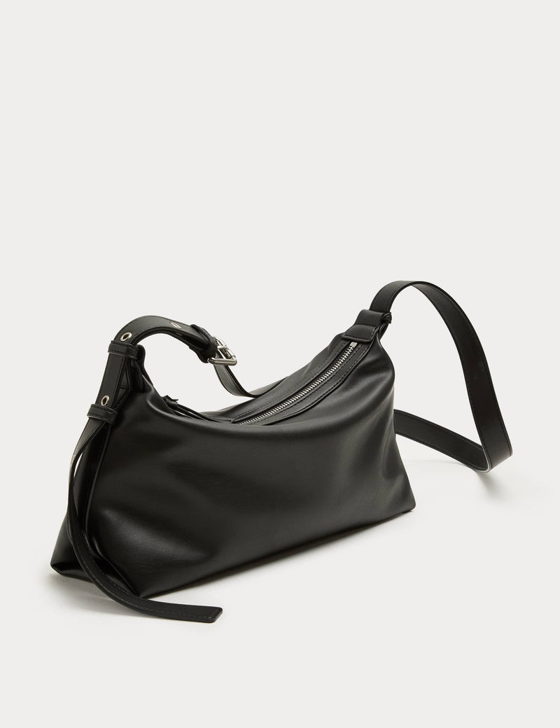M&S slouchy crossbody bag in faux leather (British brand)