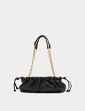 M&S ruched shoulder bag with gold chain strap, UK version