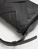 M&S Faux Leather Woven Mini Cross Body Bag