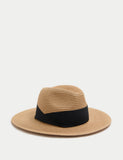 M&S Paper Straw Fedora Hat, imported from the UK