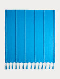M&S cotton linen striped tassel scarf (British brand)