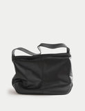 Autograph leather zip slouchy shoulder bag, UK version