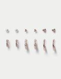 M&S gold tone hoop and pearl stud earring set 6 pack, UK version