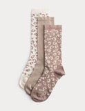 M&S animal print crew socks 3 pack, imported from the UK