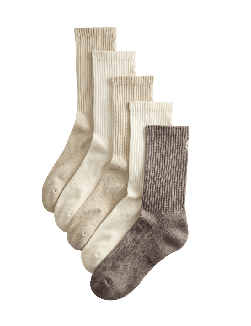 Goodmove 5pk Cotton Rich Cushioned Crew Socks
